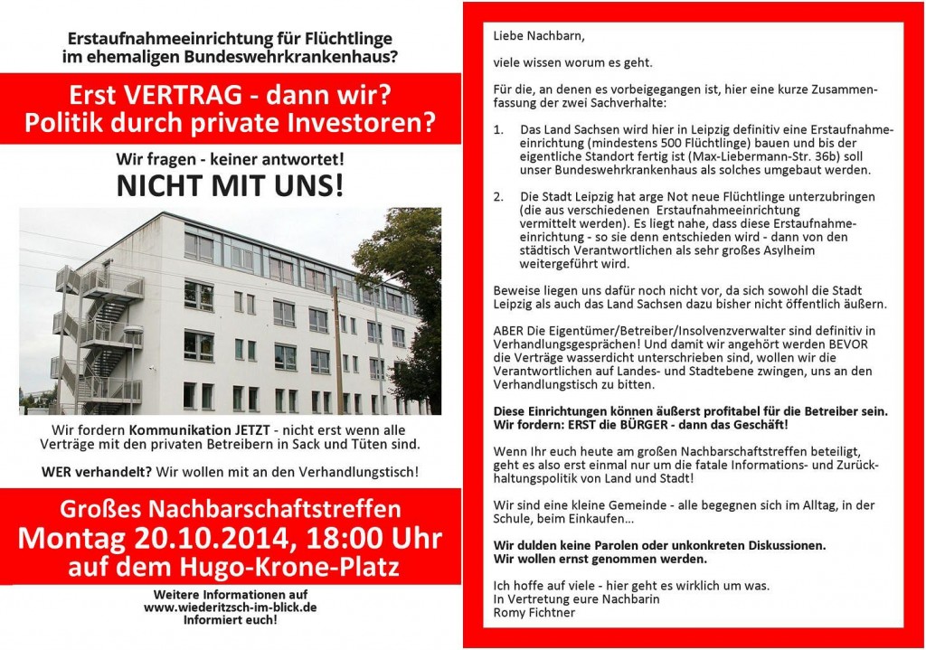 Flyer Versammlung Wiederitzsch 2014-10-20