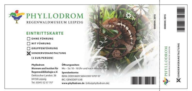 Eintrittskarte Phyllodrom zur Museumsnacht