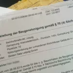 Schreiben vom 03.09.2015 des Amt für Bauordnug und Denkmalpflege an die direkten Anlieger des ehemaligen BWK Wiederitzsch