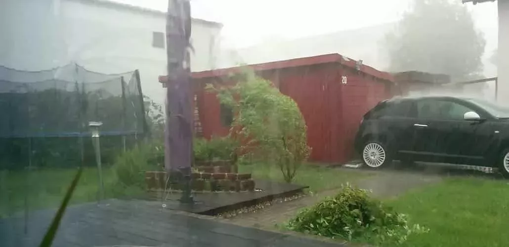 Unwetter über Leipzig zog auch über Wiederitzsch (27.07.2016)
